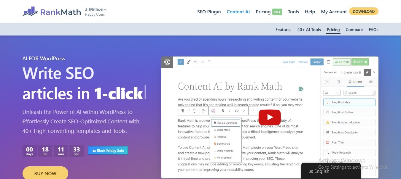 Rank Math AI SEO Content Writer